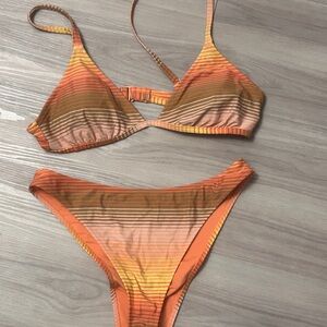 Aerie Orange and Yellow Bikini Bottom